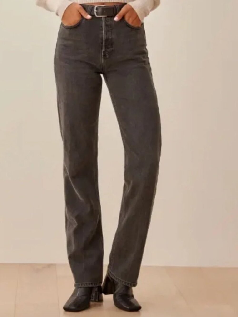 Reformation Cynthia High Rise Straight Leg Organic Cotton Jeans Women’s, Size 23